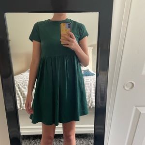 Urban outfitters peplum t-shirt dress (xs) (green)